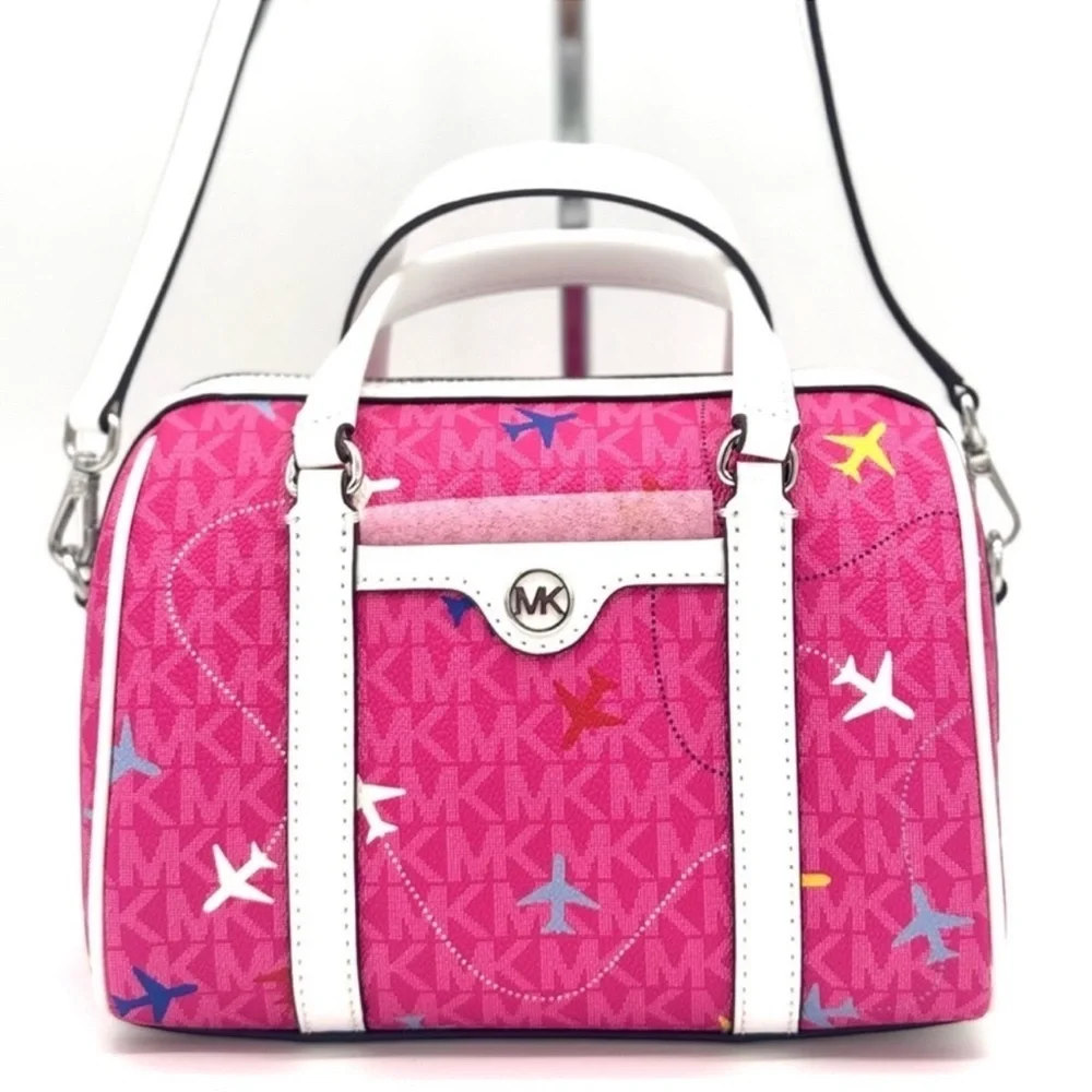 Michael Kors Small Travel Duffle Xbody Bag Dragon Fruit Multi